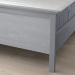 Кровать - IKEA HEMNES, 200х160 см, жесткий матрас, серый, ХЕМНЕС ИКЕА
