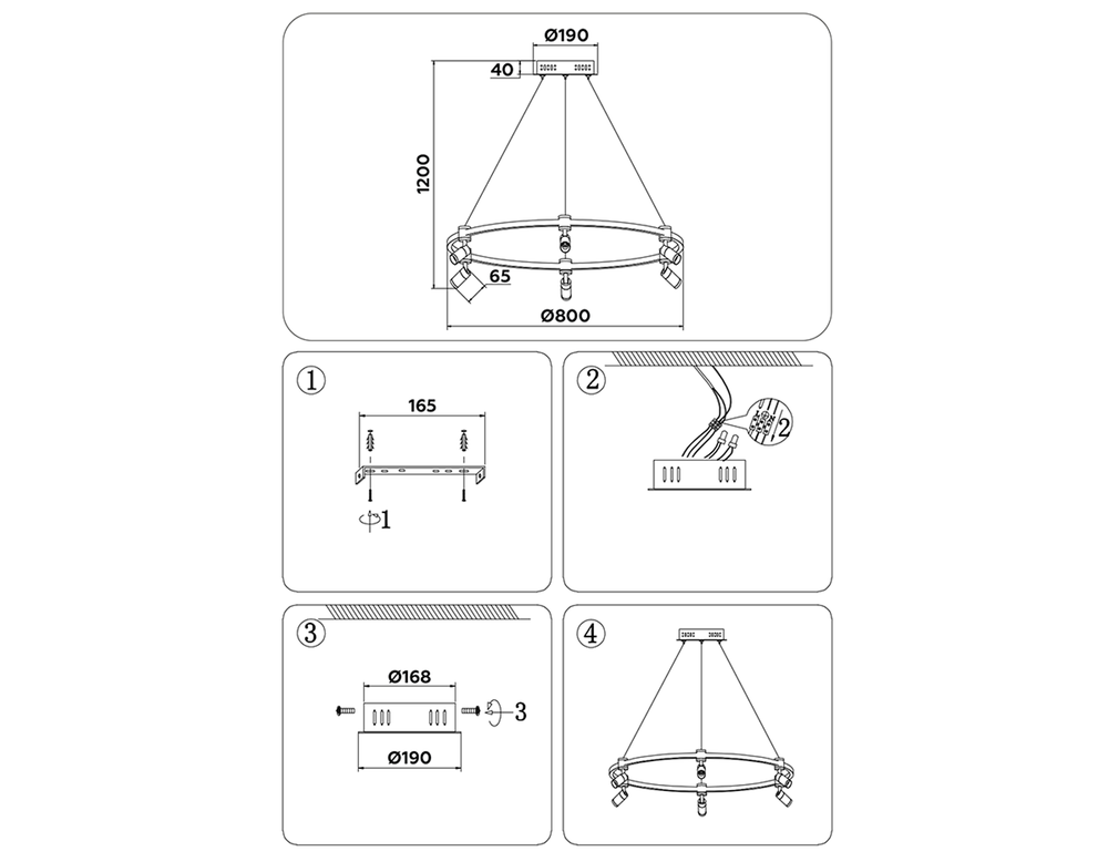Ambrella Подвесной управляемый светодиодный светильник LineTech FL5297