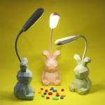 Светильник настольный «Prizma-Зайчик» LED 6.5*6.5*28 см USB 4.2 V1.05w, Голубой