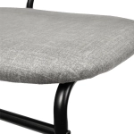 Стул MOLLY разборный черный каркас серое сиденье