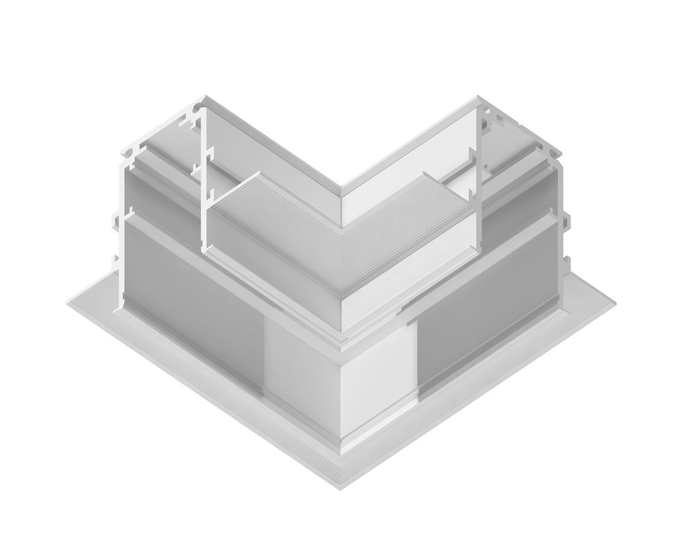 Ambrella Коннектор угловой для встраиваемого шинопровода под ГКЛ 9,5мм Magnetic Standard 48V 20mm Track System GL3352-9.5