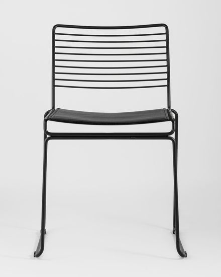 Стул обеденный Hero черный с черной подушкой 4 шт