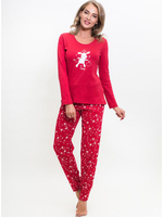 Оригинальная женская пижама с принтованными брюками (Размер: S) (Цвет: синий)