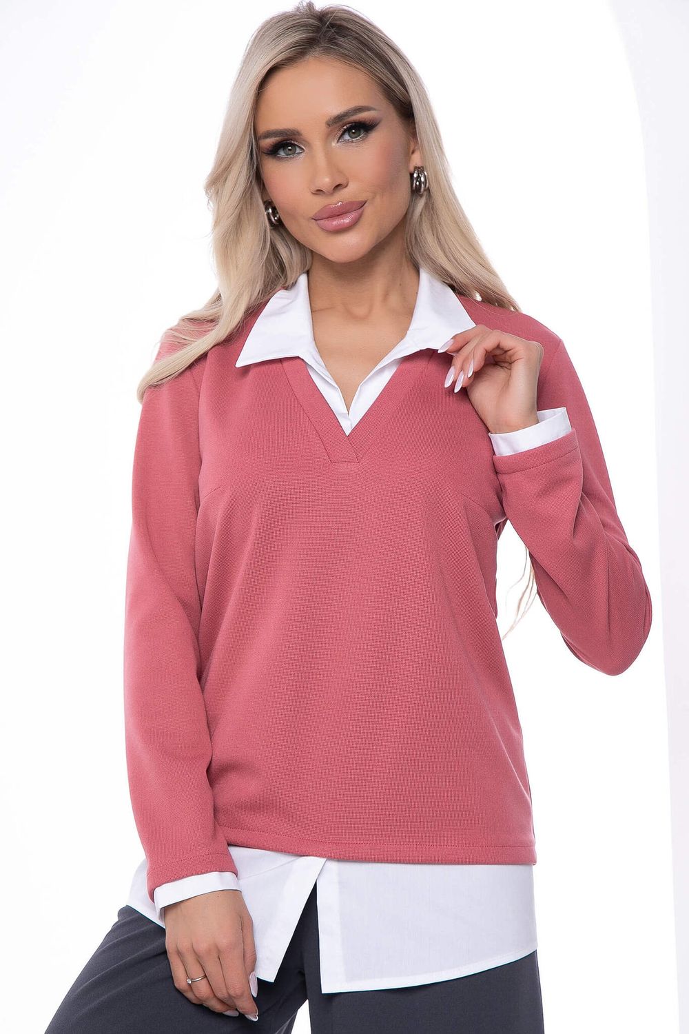 Джемпер "На высоте" (коралл) Б8866 LT Collection