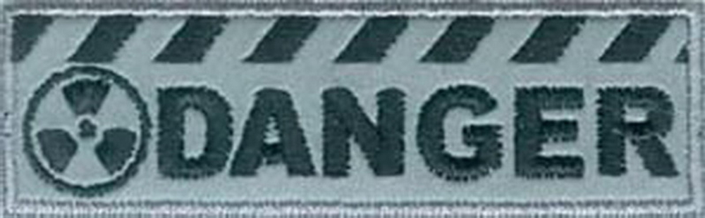 Нашивка Danger (черно-сер., световозвращающая)