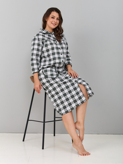 Халат Х-138/хаки-клетка-к