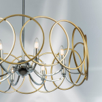 713083 Люстра REGOLO 8х40W E14 ХРОМ/ЗОЛОТО