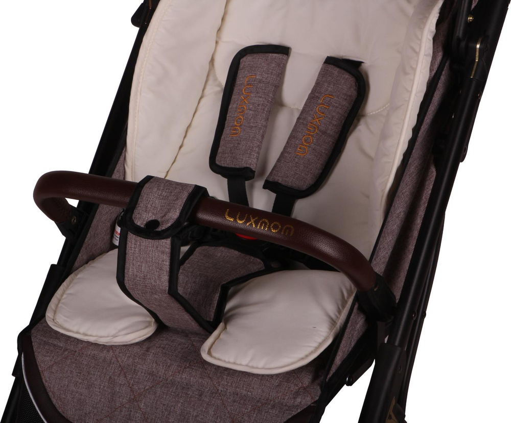 Прогулочная коляска luxmom 609 Коричневый текстиль
