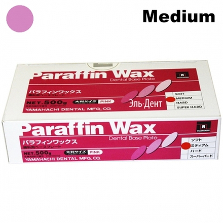 Воск базисный PARAFFIN WAX Medium розовый, в пластинах (170х85х1,4 мм), 500 г.