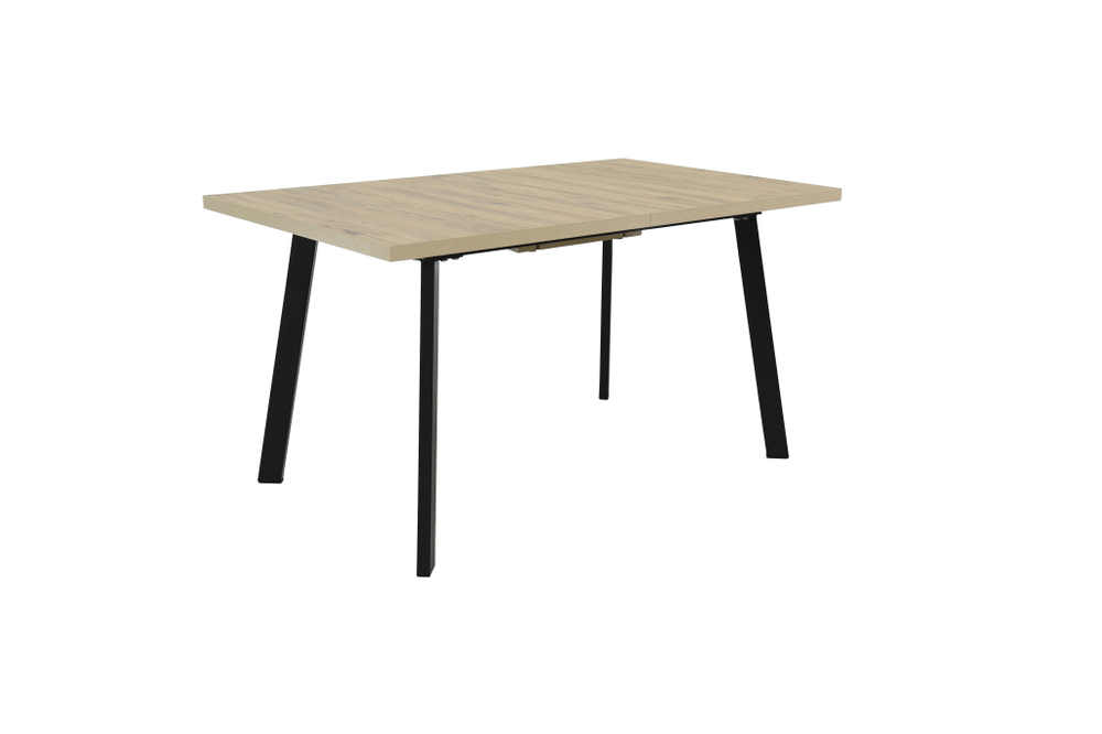 Стол Аврора Осло 140, Дуб Сильверджек Ореховый, Чёрный