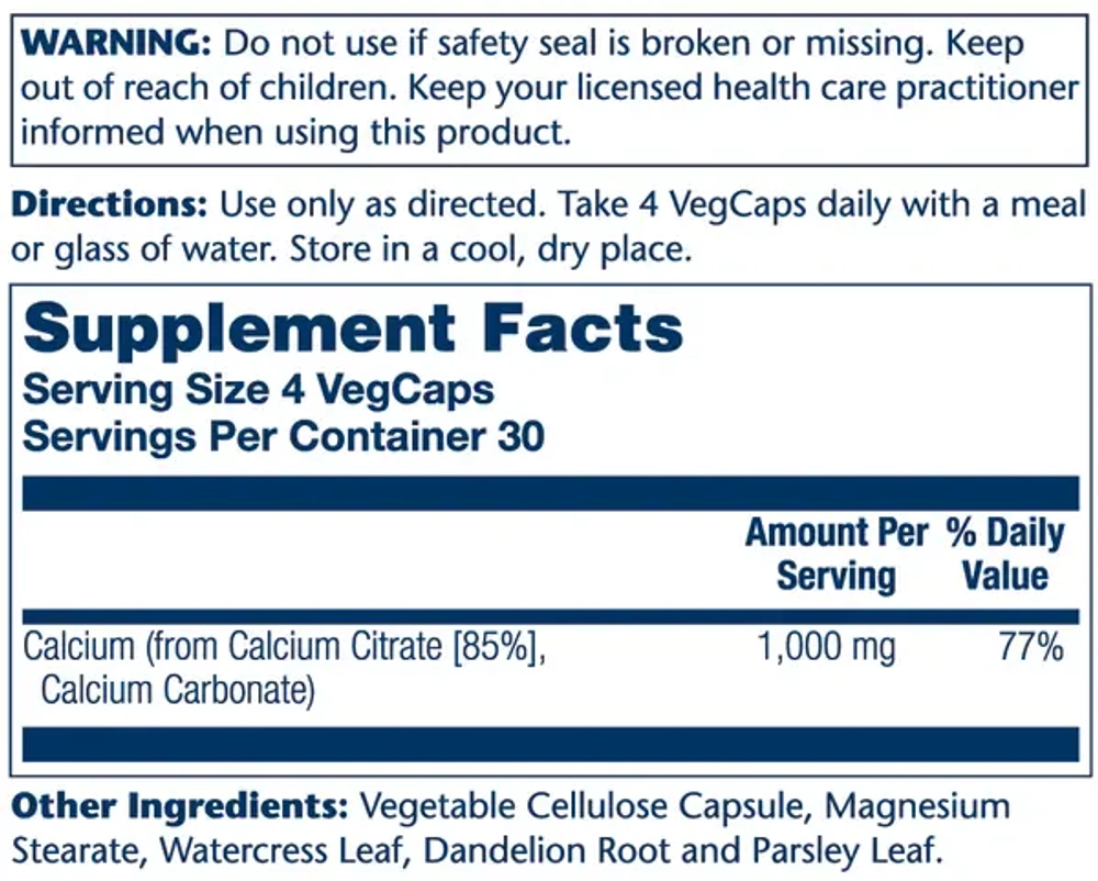 Calcium Citrate 1000мг капсулы Solaray