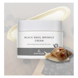 The Skin House Black Snail Wrinkle Cream крем против морщин с муцином улитки и черными бобами