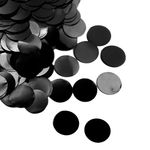 Конфетти фольга Круг, Черный, Металлик, 2 см, 50 г.