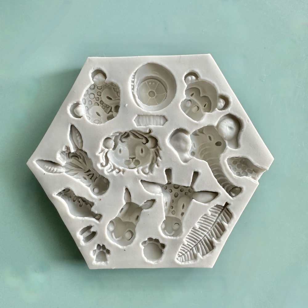 Молд силиконовый для творчества "Африканские звери" / игрушки для кукол, фигурки животных