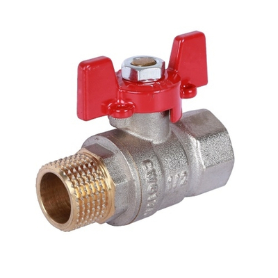 Кран шаровой полнопроходной ROMMER RBV-0004 - 3/4" (ВР/НР, PN40, ручка-бабочка, ГОСТ Р 59553-2021)