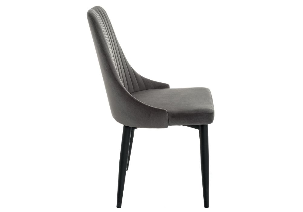 Стул на металлокаркасе Kora dark gray / black