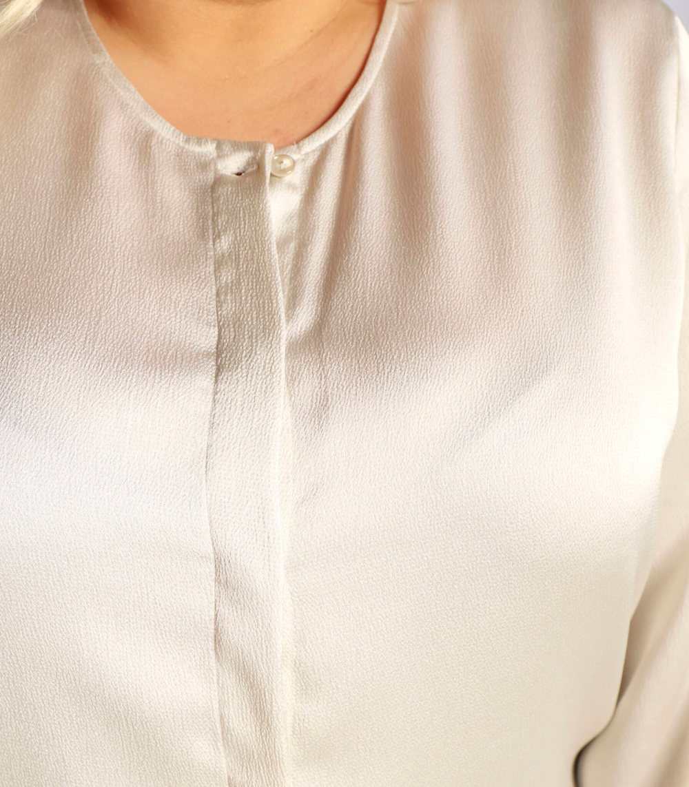 сатиновая блузка fascia plus size Persona by Marina Rinaldi - песочный(1193312)