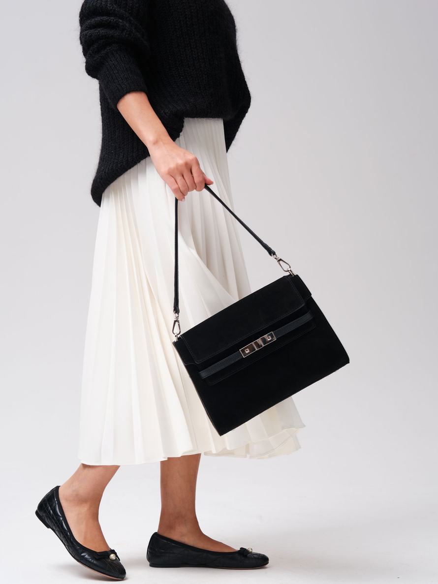 Замшевая сумка Rachel DBR 31361 черный