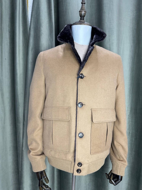 Кашемировая куртка с мехом Kiton