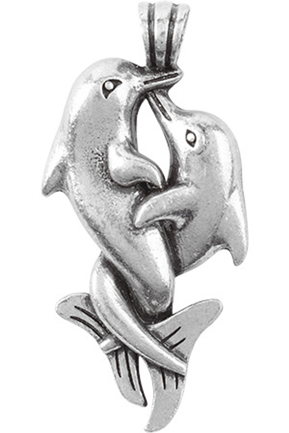 Амулет (Totem) № 47 Целующиеся дельфины, английское олово