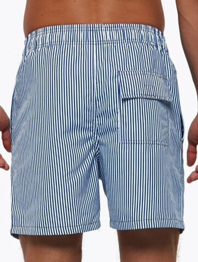 Темно-синие пляжные шорты в полоску (Размер: XXXL) (Цвет: темно-синий)