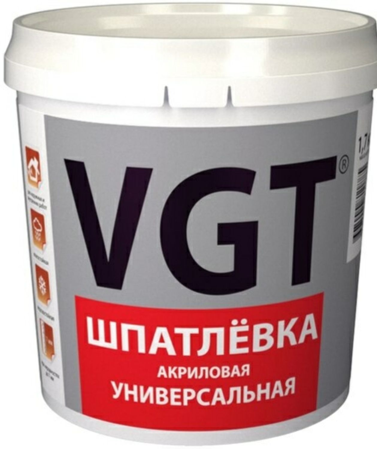 шпаклевка VGT вн/нар работ акрил 1,7кг