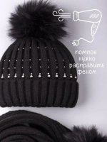 Шапка для девочки зимняя вязаная и шарф