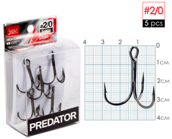 Крючки-тройники LUCKY JOHN Predator LJH234 №2/0, 5 шт