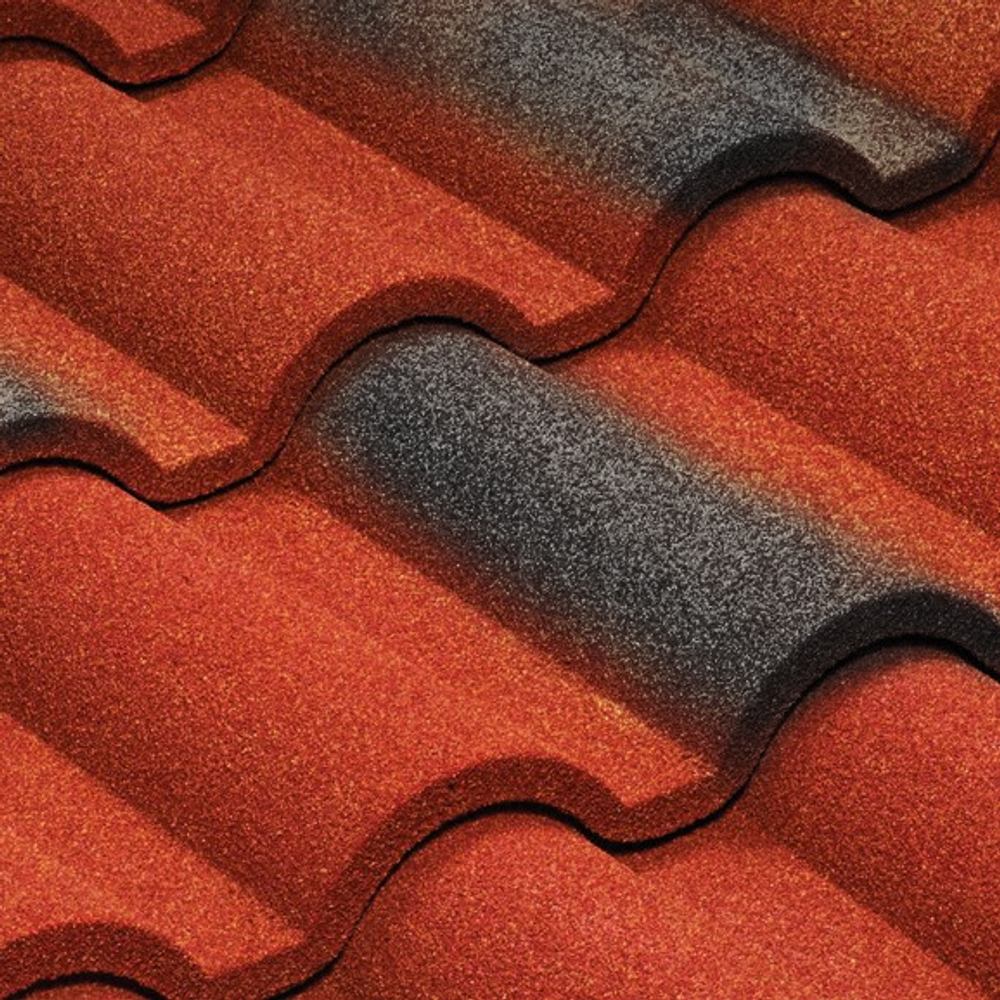 Черепица композитная Metrotile Romana красно-черная