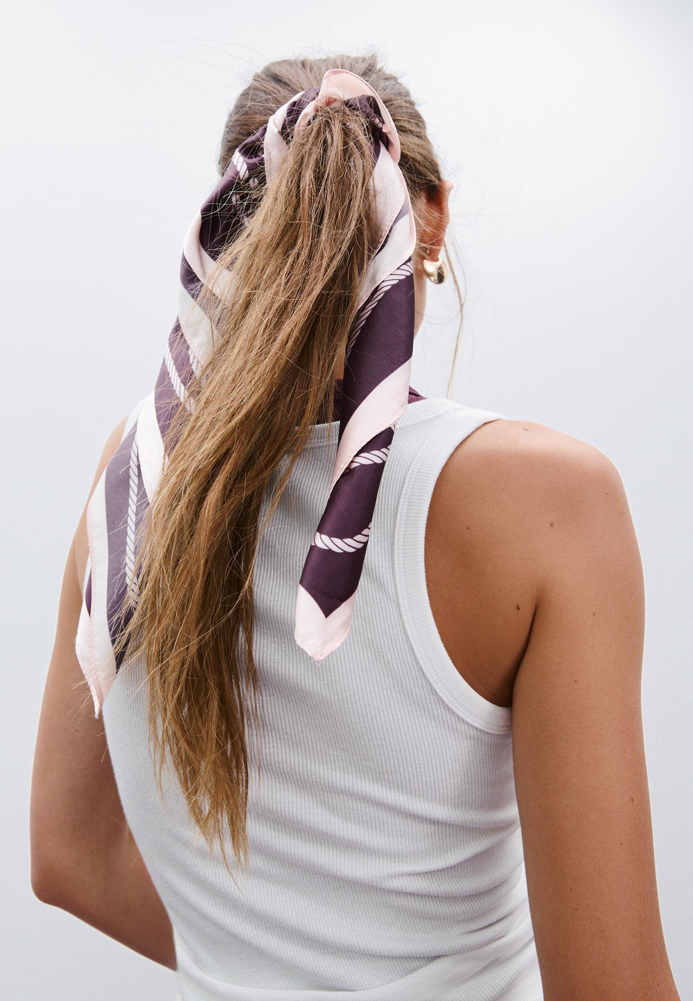 STRADIVARIUS Платок с принтом, бургунди