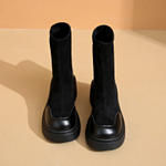 NX DOUGHNUT Crew Sock Boots 7.5cm Women"s Black
