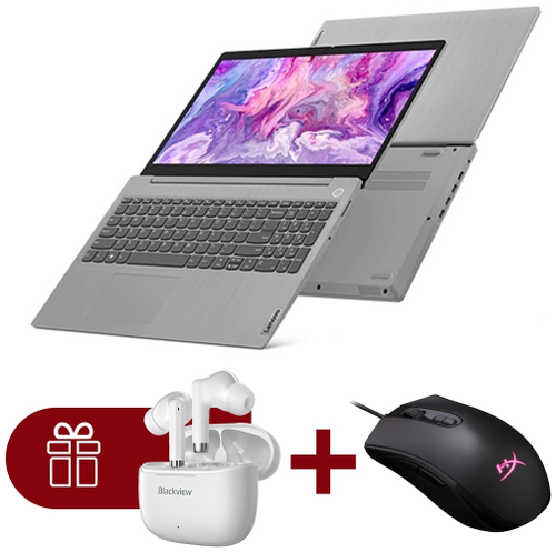 Ноутбук Lenovo IdeaPad L3 15ITL6 + HyperX Pulsefire Core черный + Blackview TWS Earphone AirBuds 4 белый 15.6" / 8 Гб / SSD 512 Гб / Win 10 / 82HL003M