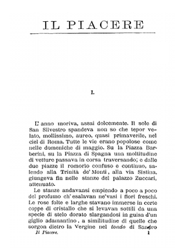 Il Piacere, romanzo | Gabriele d'Annunzio