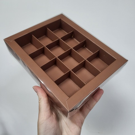 Коробка на 12 конфет Мокко ПРЕМИУМ