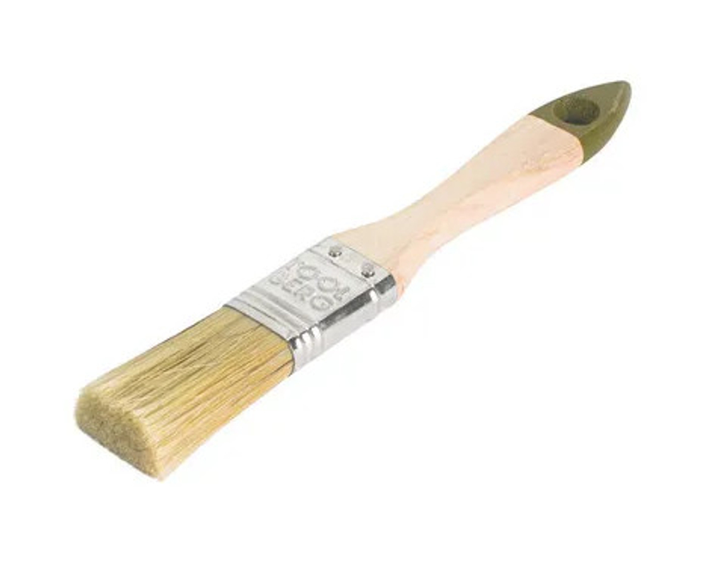 Кисть плоская Микс-Стандарт деревянная рукоятка 25мм