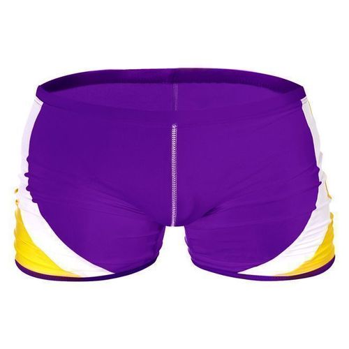 Мужские плавки фиолетовые с желтыми полосами Aussiebum