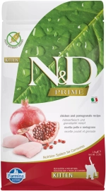 Farmina N&D Cat Prime Сухой беззерновой корм для котят курица с гранатом, 1,5 кг