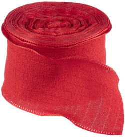 Лента тканевая (4 см*9,14 м) Нежная волна, Красный, 1 шт.