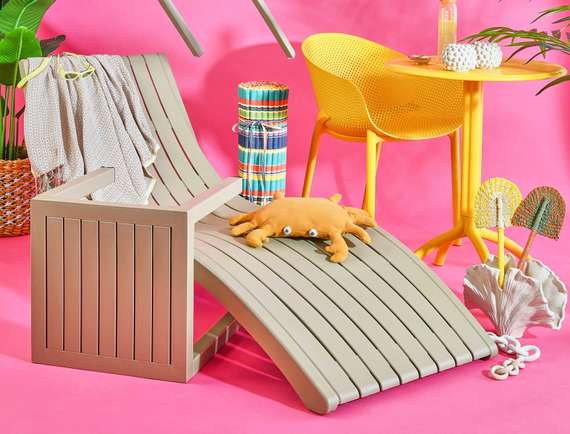 Стол пластиковый Octopus, Ø60 см, желтый