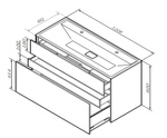 Тумба под раковину подвесная AM.PM Inspire V2.0 M50AFHX1203GM Графит матовый