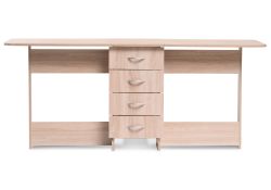 Стол-книжка Глория 606 М 182,2х78х75 с ящиками дуб сонома