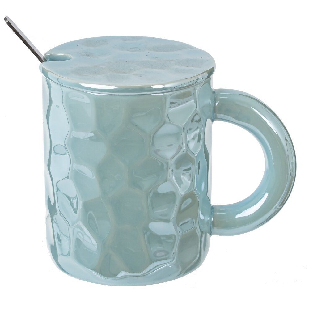 GAEM Кружка с крышкой и ложкой, 350 мл, L12,5 W8 H10,5 см, 3в.