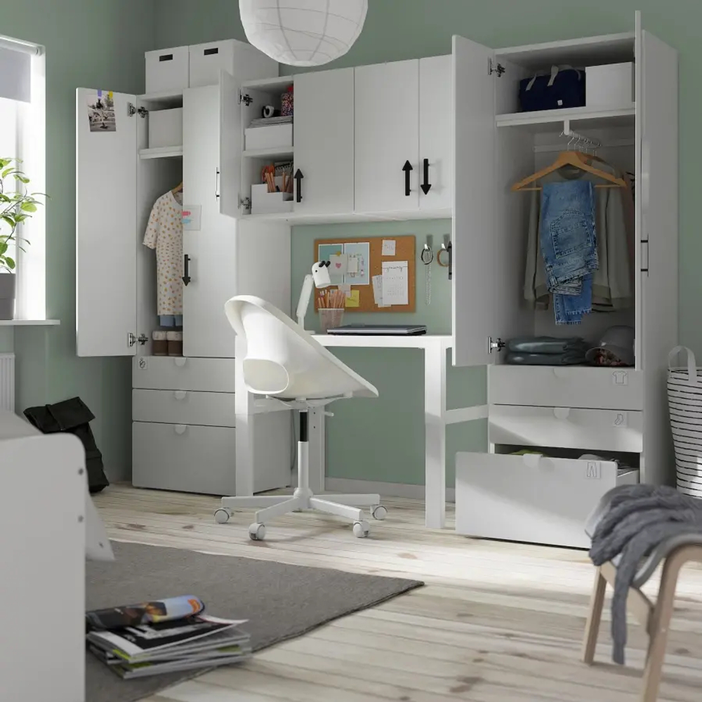 Шкаф - SMÅSTAD / PLATSA/ SMАSTAD  IKEA/ СМОСТАД / ПЛАТСА ИКЕА, 240х181  см, зеленый