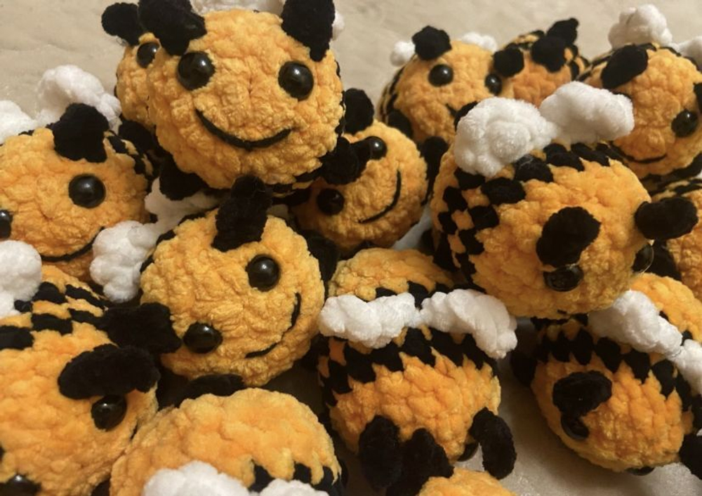 Мягкая игрушка Пчелка, 6 шт , Антистресс, ручная работа