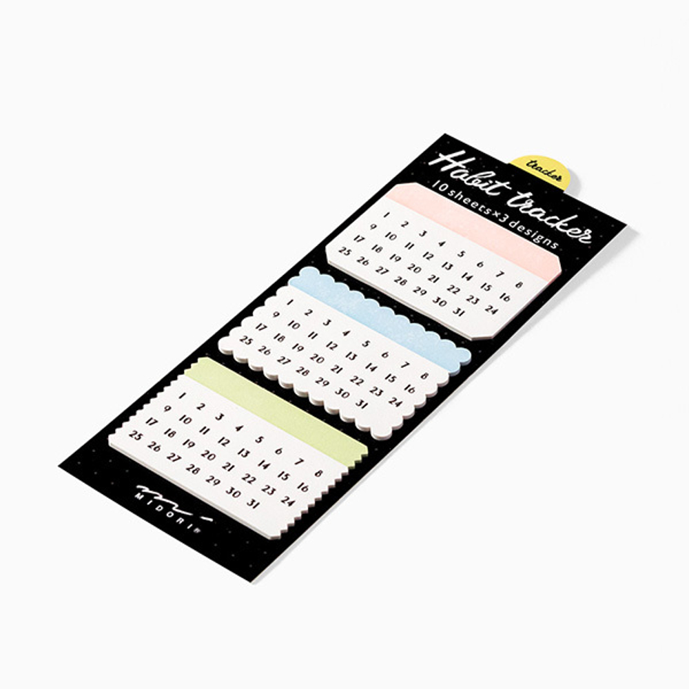 Стикеры Midori Sticky Paper Journal - Hobit Tracker Colorful