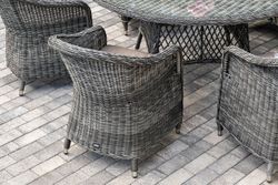 "Эспрессо–150 R" обеденная группа плетеная, цвет графит