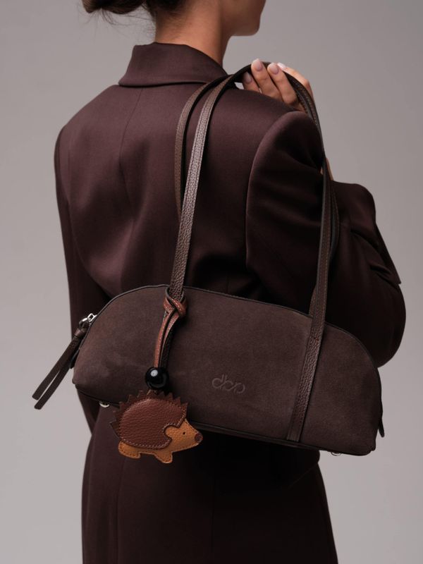 Женская замшевая сумка DBR 31225 коричневый шоколад