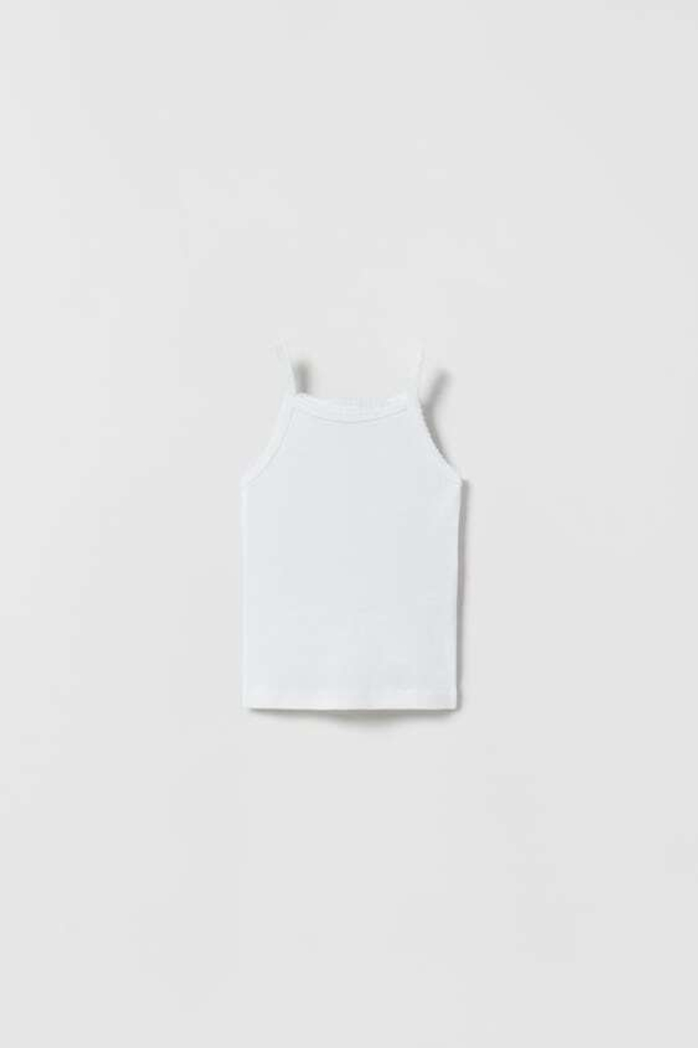 ZARA KIDS/ НАБОР ИЗ ТРЕХ ТОПОВ БЕЗ РУКАВОВ, БЕЛЫЙ