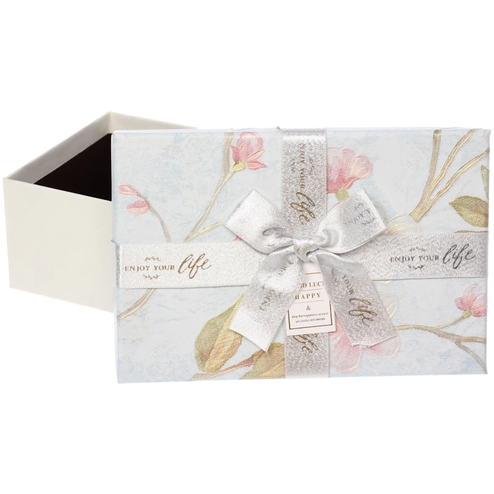 Коробка подарочная «Грация» 21*14*8 см, Серебро