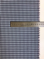 Коттон сорочка принт клетка, голубой/синий NB#87